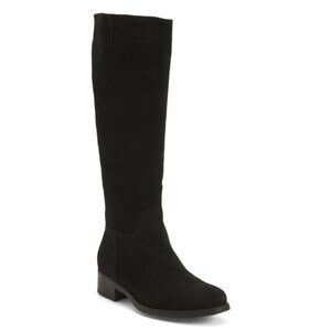 LA CANADIENNE Black Suede Life Tall Shaft Boots